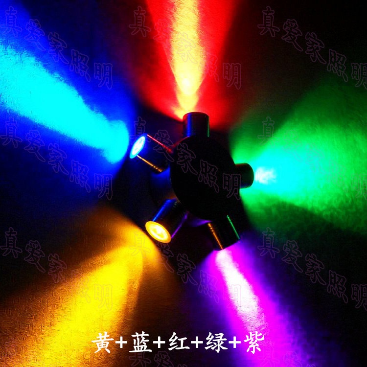 Modern minimalist colour LED wall lamp walkway light corridor 5W aluminium lamp ktv bar bungalow colour light personality decorative lamp