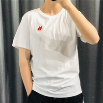 Welfare Special Frontline Company Foreign Trade Mens Clothing Factory Cut Tail Stock Embroidery Short Sleeve T-shirt Blouse Summer New