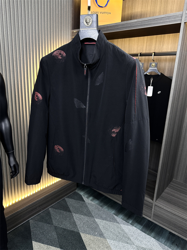 G Goods~ Original Goods! Durable and Long-Lasting~ Planet Print! over 500 in Stock~ Autumn Men's Stand-Up Collar Business Jacket