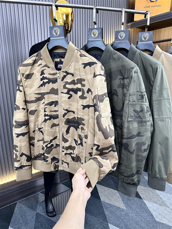 Military Series/Spain Single~89 Euros! Autumn Men's Colorful Woven Baseball Collar Trendy Jacket Coat