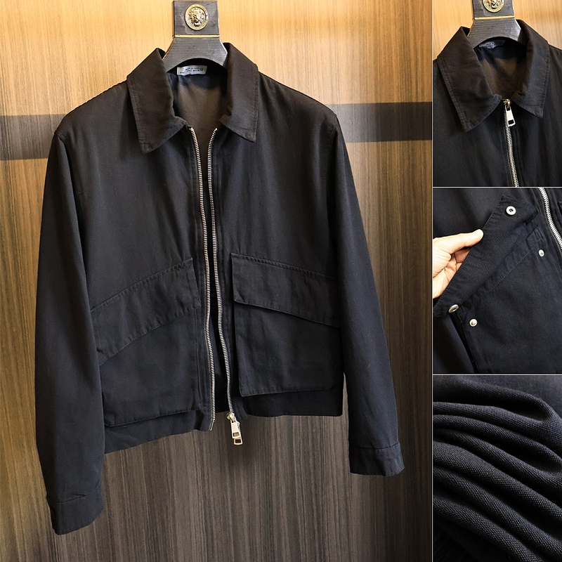 Spanish Flash Series [Catwalk Style] 2025 Spring Foreign Trade Men's Fashion Short Lapel Jacket Trend
