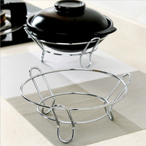 Pot shelf pot rack triangle kitchen household round stainless steel heat insulation anti-scalding storage milk pot wok pot rack