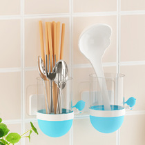 Nordic bird chopstick tube wall hanging free punching household drainage chopstick storage tube traceless removable glue hook