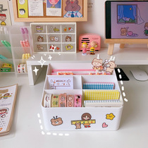 ins Net Red simple desktop storage box student dormitory cosmetics finishing box cotton swab cotton debris storage