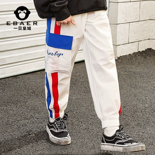 Демисезонные спортивные модные штаны для отдыха, подходит для подростков, в корейском стиле, в западном стиле