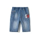 Quần short denim bé trai của thành phố Yibei mùa hè 2020 sản phẩm mới, phong cách phương tây lớn của trẻ em quần ống rộng giữa xu hướng quần năm điểm - Quần jean