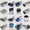 304 stainless steel car tail throat exhaust pipe modification silencer double out of large diameter tail end one out of two decorative universal
