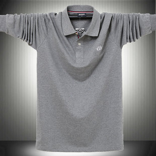 2025 новый простой длинный рукав сочувствовать послабления хлопок отворот рубашка поло рутина код Толстый куртка Осень