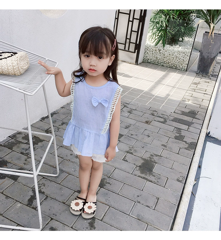 Áo phông bé gái, quần áo mùa hè, quần áo trẻ em kiểu dáng nước ngoài, áo sơ mi trẻ em Hàn Quốc (không chất lượng, không đổi trả, không đổi trả) - Áo sơ mi