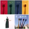 Send flannel bag Erm Grape toothbrush Palace Color wide head soft hair bamboo Charcoal fiber to protect the gums 2pcs