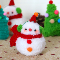 Snowman Kinky Twist Stick Material Bag Goat Felt Handmade Digy Plush Doll Cute New Year Gift New Year Swing