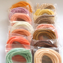 6mm color ultra-dense wool felt hair roots twist rod wool strips diy handmade baby doll material pack 5 pieces