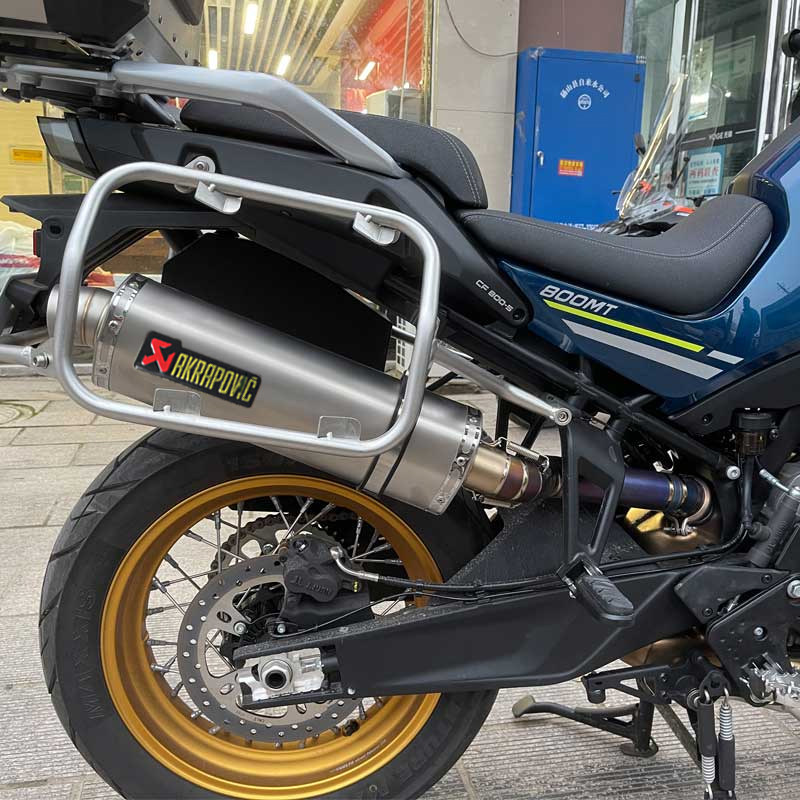 Suitable for spring wind 800MT motorcycle modified exhaust pipe 800MT titanium alloy front middle tail exhaust pipe