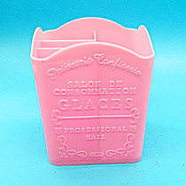 Ultra light clay storage box food play tower four grid color mud tool multi-function thick pink plastic pen holder Paris Tower