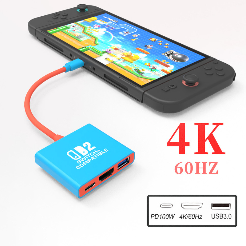 Suitable for Switch2 Portable Dock Ns2 Mini Dock Screen Projection Monitor 4K60Hz Video Converter