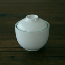 Glutinous rice porcelain) national ice Green Side White large Bowl super deep cover Bowl steamed bowl rice bowl soup bowl