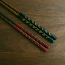 Glutinous rice porcelain | Woodware new mainland China independent real picture wooden chopsticks leaf pattern Wood Japanese chopsticks