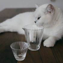 Glutinous rice porcelain) National double-petal glass Glass Fair tea cup