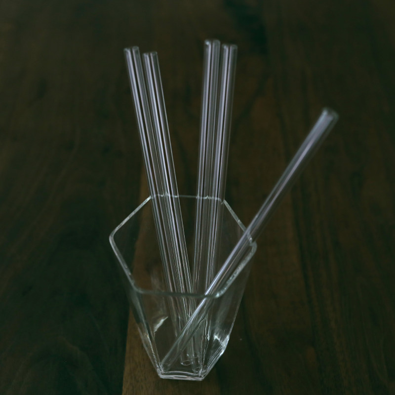 Glurgy Rice ) National equipment Transparent glass straw Environmental straw Heat - resistant glass straw fruit juice straw