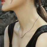 Цепочка из змеиной кости, серебро 999 пробы, женская простая тонкая цепочка на шею, темпераментная цепочка на ключицу, легкая роскошная ниша, простая цепочка без подвески