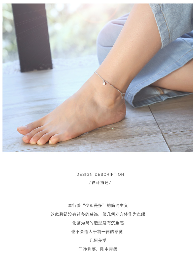 Bracelet de cheville Femme      en Argenterie - Ref 3104679 Image 8