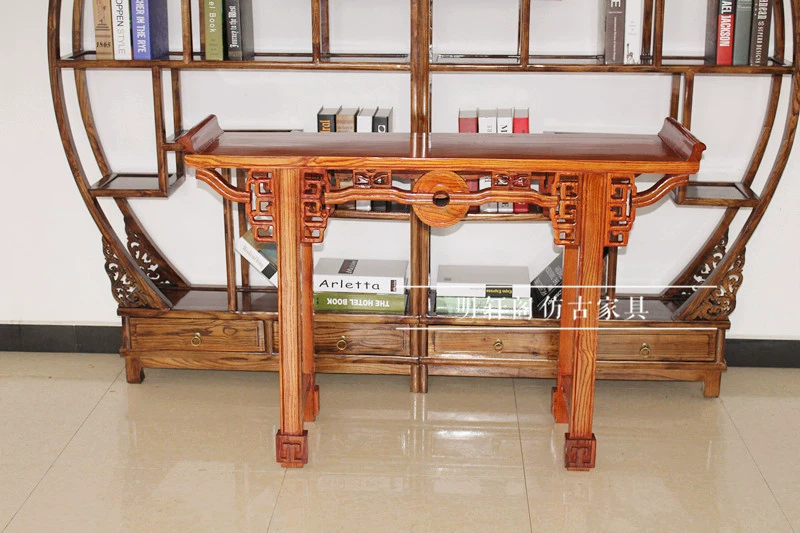 Vỏ gỗ nguyên khối vỏ gỗ gụ màu sắc cho bàn hiên nhà Minh và nhà bếp phong cách Trung Quốc cho trường hợp Đài Loan Xiaozhongtang trường hợp bàn Phật - Bàn / Bàn