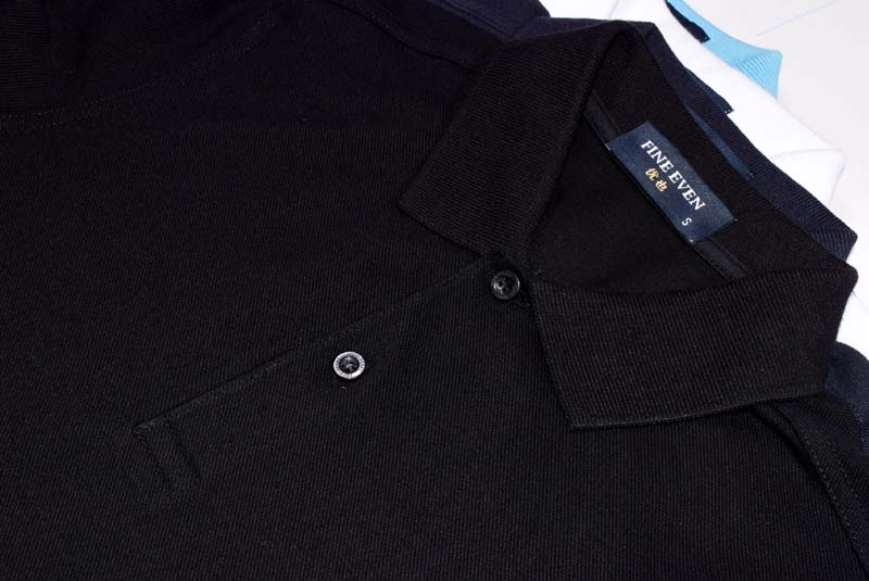Anh lúa mì tai màu lúa mì tinh khiết cổ điển bông sườn ngắn tay áo polo nam áo thun mỏng áo cotton nam