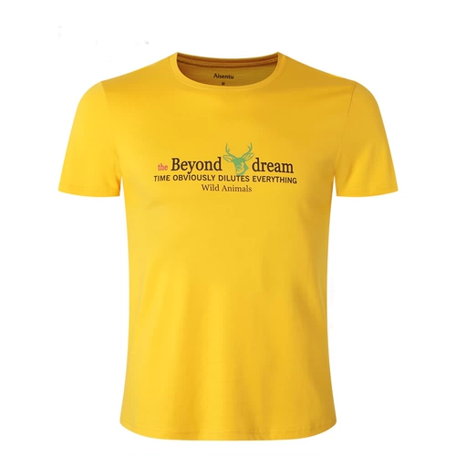 Хлопковая дышащая базовая приятная телу футболка с круглым воротником, короткий рукав