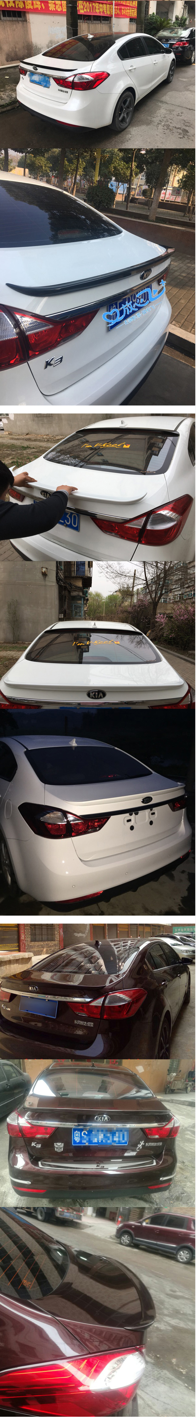 Áp dụng cho 11-19 năm Dongfeng Yueda Kia mới k2k3k4k5 cánh đuôi cũ Kay sửa đổi thành abs cánh gió - Sopida trên cánh gió oto