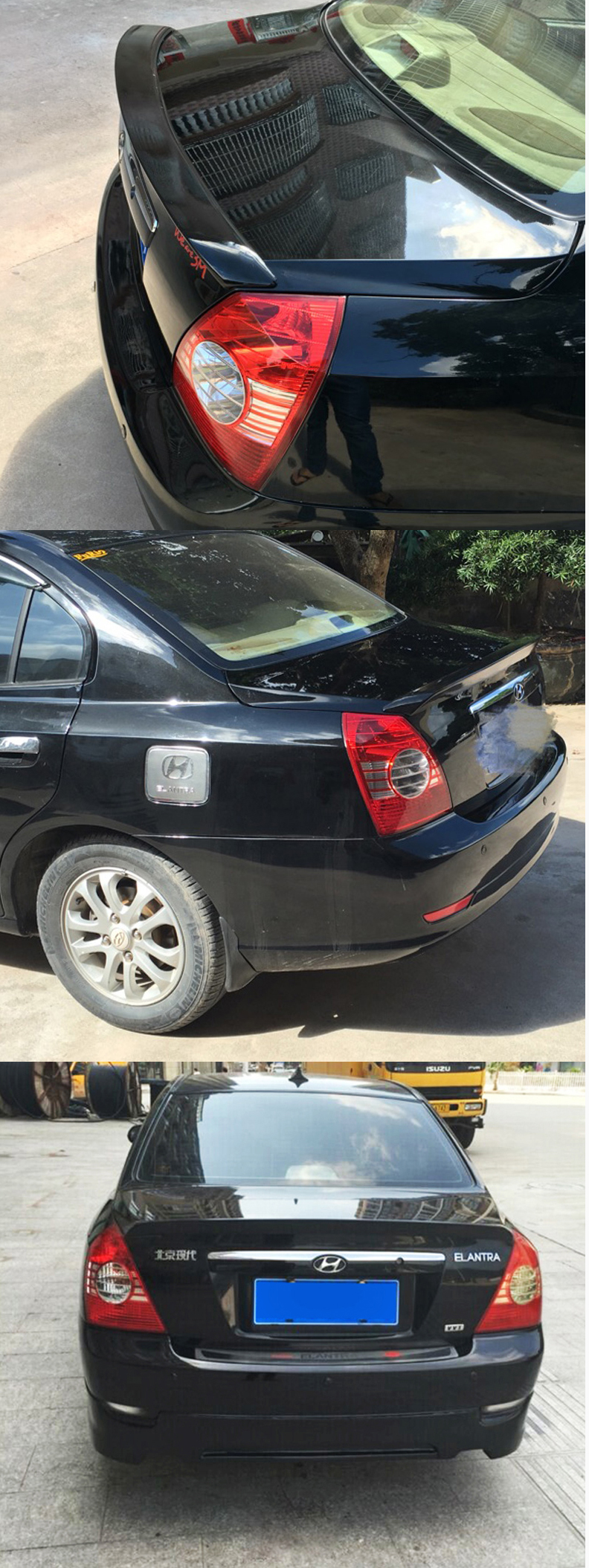 Dành riêng cho chiếc đuôi Elantra hiện đại 04-12 cũ được sửa đổi lớn đuôi gió shark