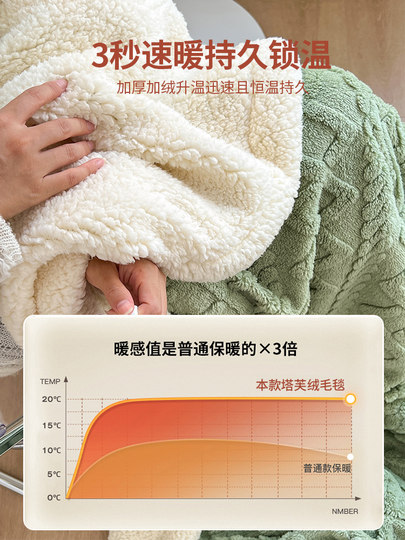 Taffeta lamb velvet blanket nap blanket sofa blanket winter thickened coral velvet blanket warm cover blanket mattress