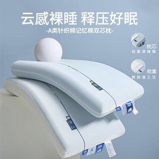 Sleep Aid Slow Rebound Memory Foam Pillow, Cervical Spine Protection, Special Hotel-Style Pillow Core and Pillowcase Set, Sleep Pillow