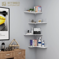 Đấm miễn phí góc Bắc Âu kệ kệ lưu trữ giá treo tường kệ phòng ngủ tường góc kệ tường phân vùng - Kệ kệ treo tường
