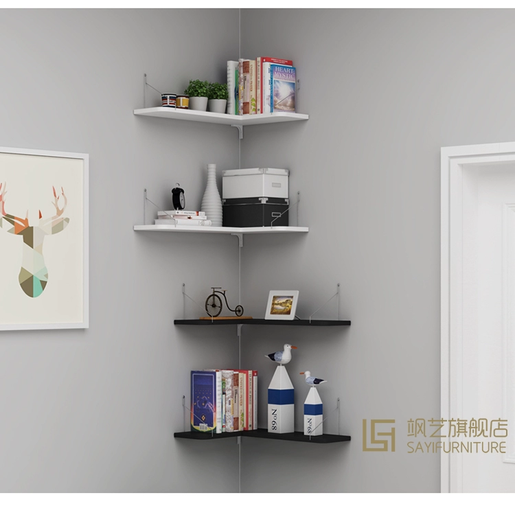 Đấm miễn phí góc Bắc Âu kệ kệ lưu trữ giá treo tường kệ phòng ngủ tường góc kệ tường phân vùng - Kệ kệ treo tường