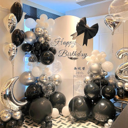 Accessible Luxury adult birthday scene layout Popular KT board balloon atmosphere decoration Party boys and girls 18 years old background wall