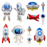 Космический атмосферный воздушный шар, детский мультяшный космонавт, декор