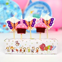 Свеча для пирога с бабочкой