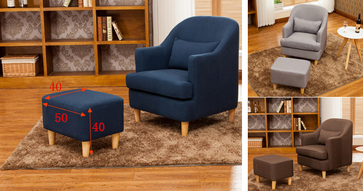 Vải da đơn sofa đôi ba tiệm giản dị phong cách châu Âu quán cà phê sofa khách sạn ở trung tâm thương mại và phục vụ - Ghế sô pha ghế gỗ sofa