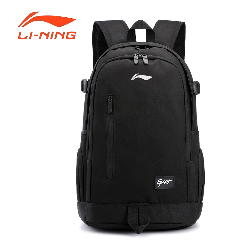 Li Ning ba lô túi đeo vai nam đích thực dung lượng lớn học sinh trung học túi thủy triều nữ đại học túi gió máy tính xách tay - Ba lô cặp đi học nữ cấp 1