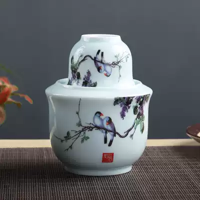 Two or two ceramic yellow orb bird hot wine pot hot wine pot hot wine dispenser wine glass UtbnBh34Mu