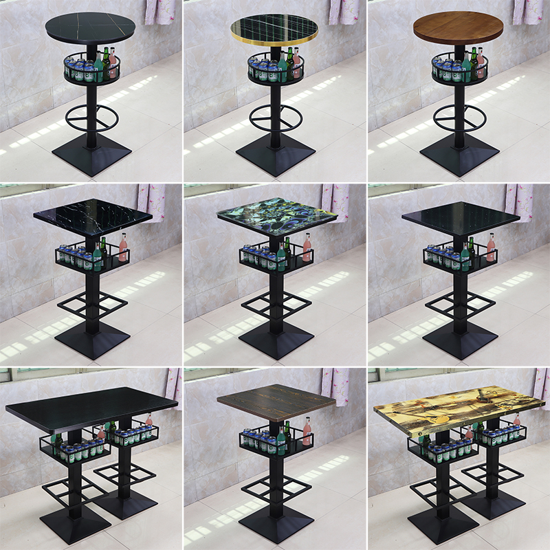 Set to be bar table Bar casual table KTV tea table clear bar Rock Plate Glass Solid Wood Minima Bar Spot 