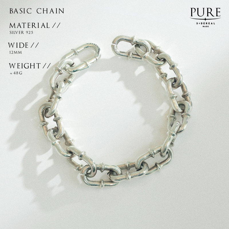 Siderealmade Star Buckle Heavy-Duty Thorn Chain Handmade Bracelet Unisex Silver Jewelry