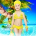 Bolipoli Đồ bơi cho trẻ em gái Han Baby Little Daisy Petals Bikini Girls Walking Show - Bộ đồ bơi của Kid Bộ đồ bơi của Kid