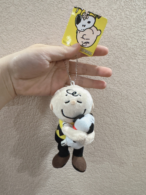 Japanese Snoopy Tea House Limited Edition Plush Doll Charlie Brown and Snoopy Keychain