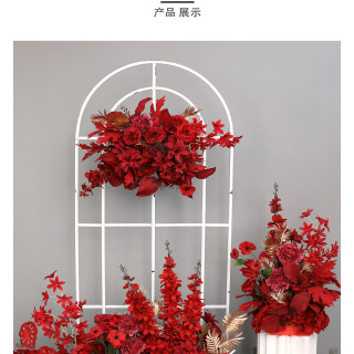 Red flower arrangement wedding flower arrangement