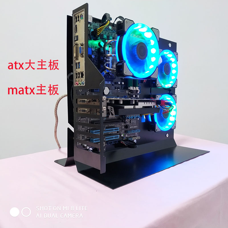 Host shell desktop computer host open DIY water cooled air-cooled frame ...