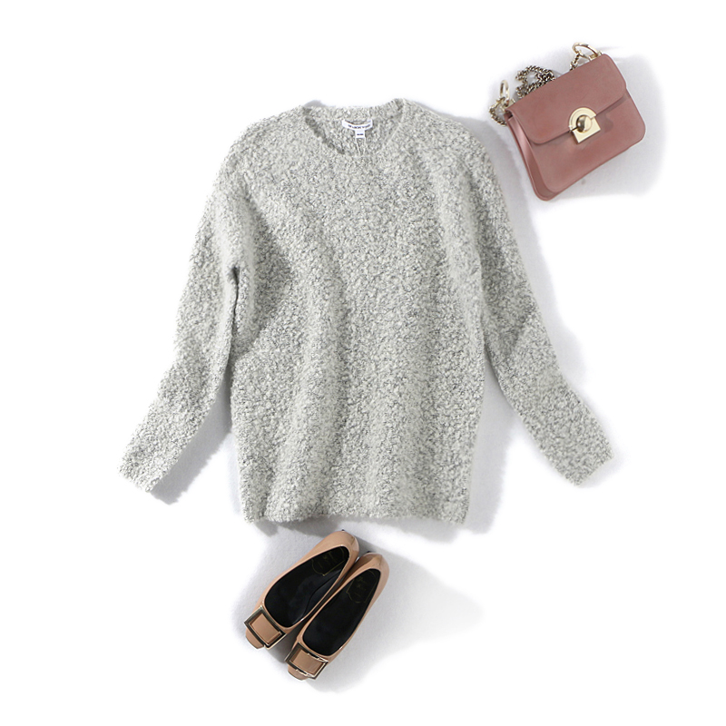 Jin 150 không trả lại len vòng tròn chính hãng Quasi-Weather + áo len alpaca áo len TA32 thời trang trung niên nữ cao cấp elady