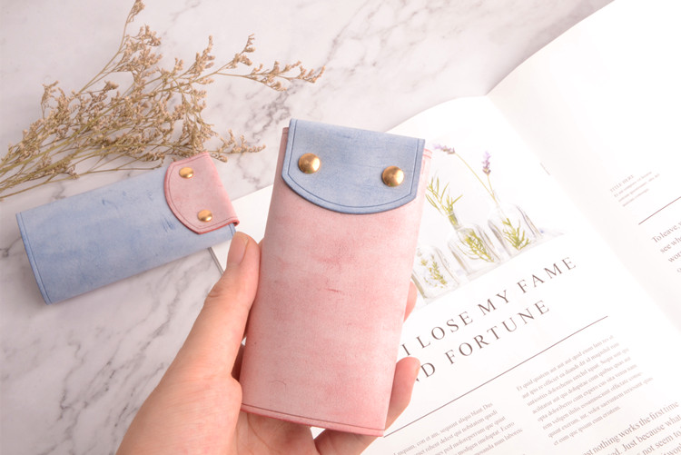 Túi da handmade túi sương mù lau sáp túi da khóa lưu trữ mini đơn giản dung lượng lớn túi khóa đồng - Trường hợp chính ví nữ đẹp 