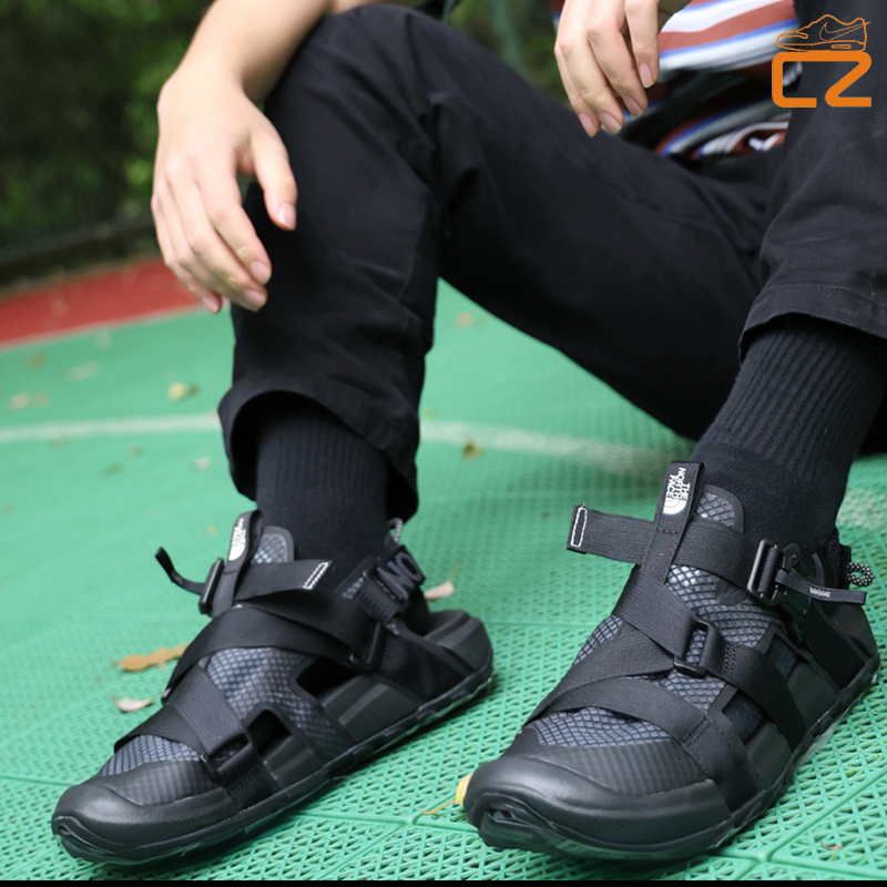 The North Face Black Military Green Outdoor Hiking and Water Trekking Lightweight Grip-Enhancing Sports Beach Sandals