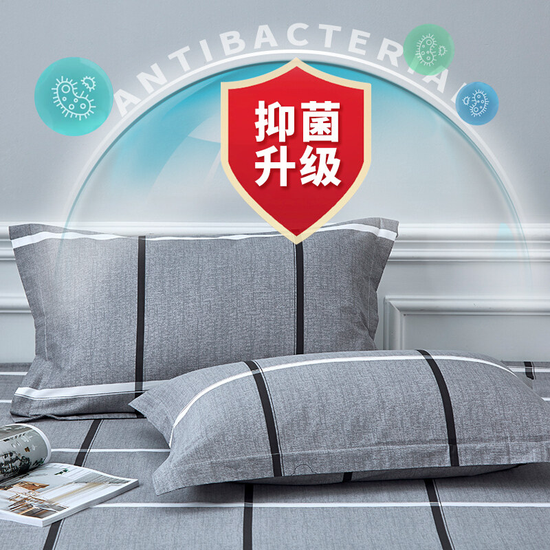 Pillow headgear 100% cotton pure cotton minimalist size student adult full cotton single 48 74cm pillowcase pair